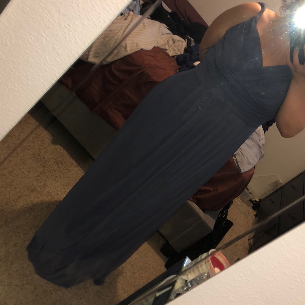 Pale blue bridesmaids dress
